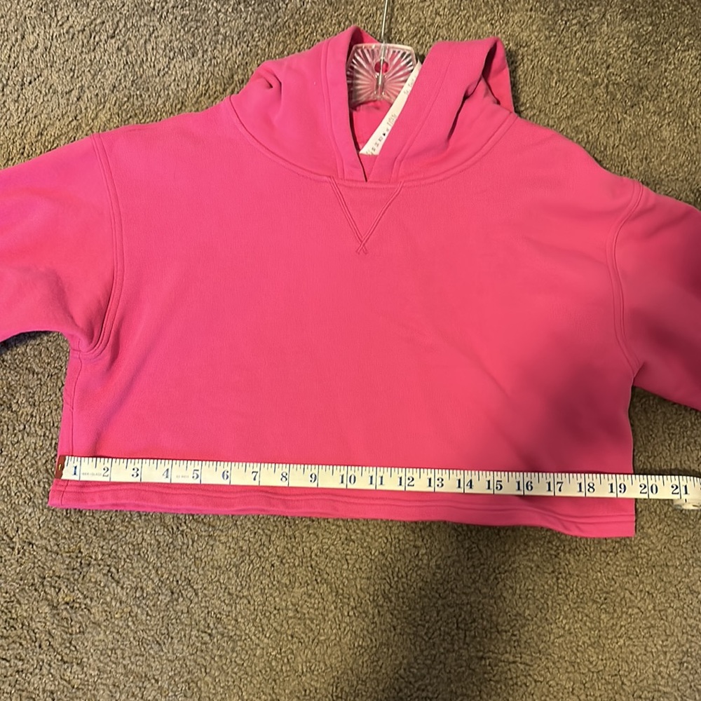 Lululemon bright pink crop hoodie size 8 - Picture 6 of 6